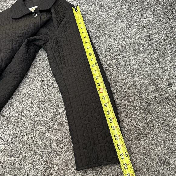 Vintage Talbots Mid Length Quilted Jacket Womens Size M Espresso Brown Preppy - Picture 6 of 7